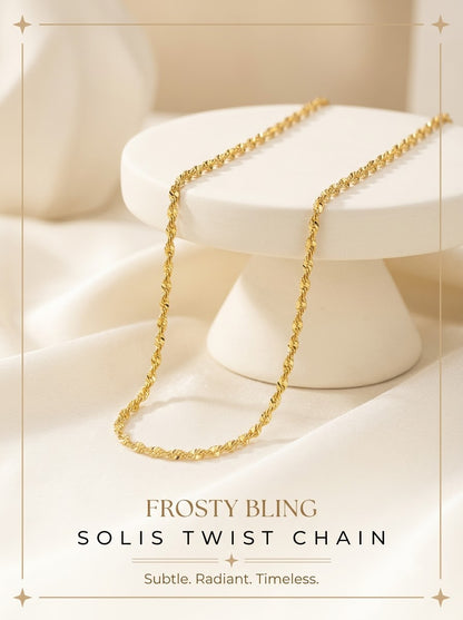 Solis Twist Chain 24k gold tone twisted rope necklace