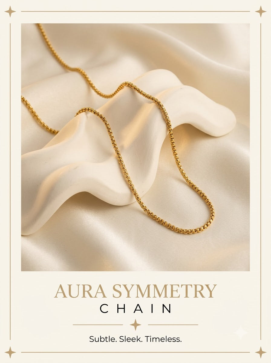 Aura Symmetry Chain - hero on ivory silk