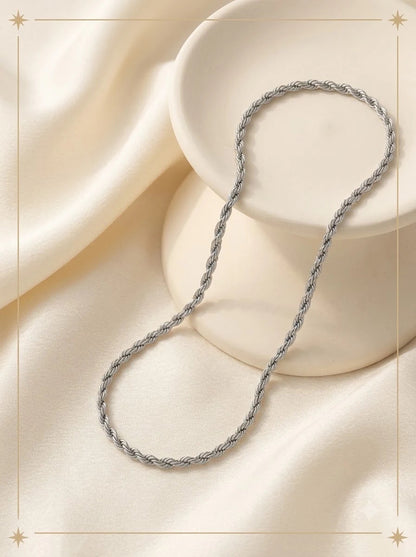 Lucent Rope Chain silver twisted rope necklace