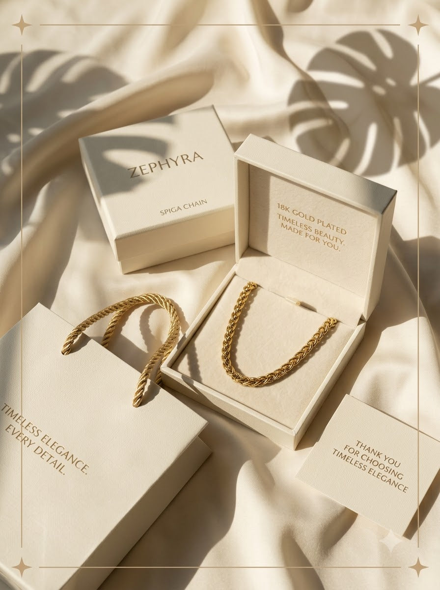 Zephyra Spiga Chain - premium packaging