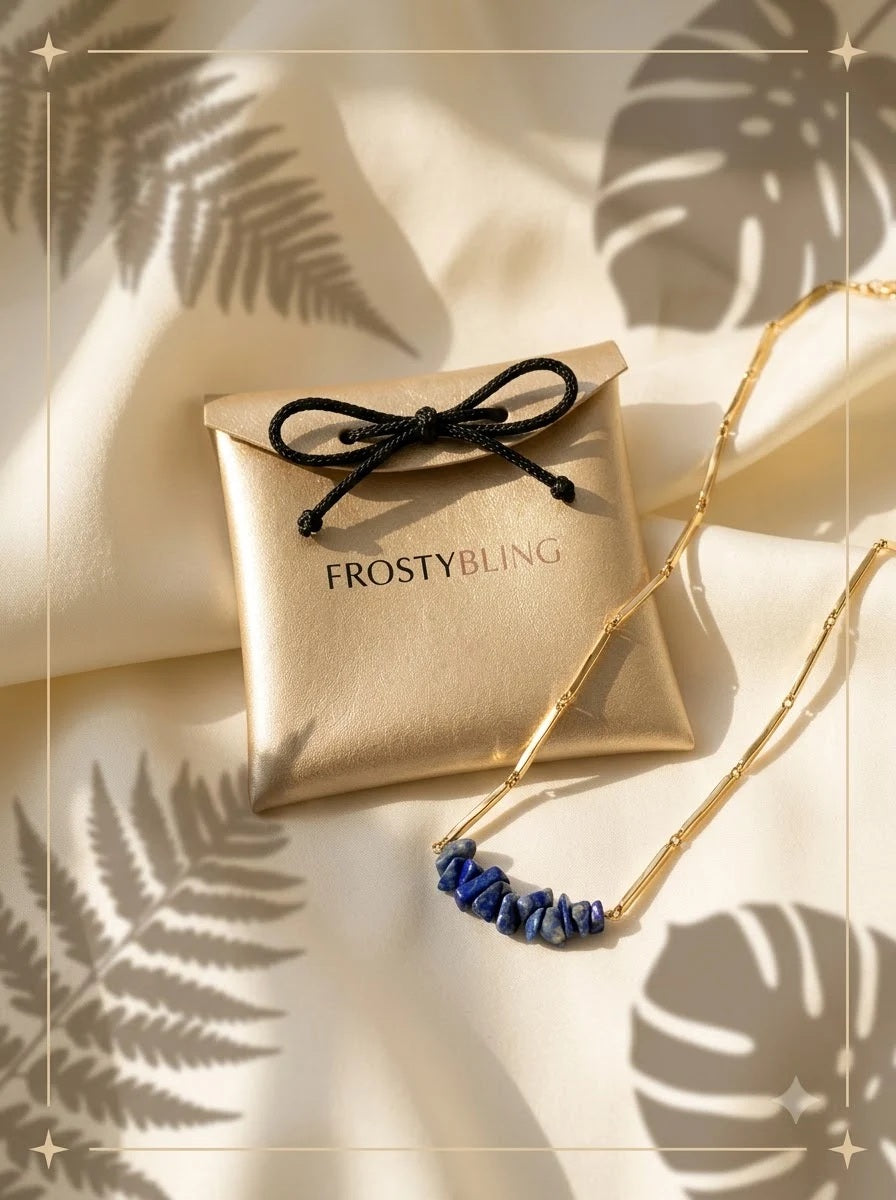 Lapisia Royal Chain in the Frosty Bling champagne-gold gift pouch
