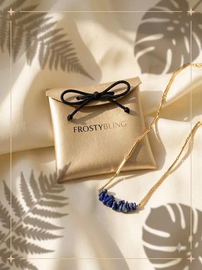 Lapisia Royal Chain in the Frosty Bling champagne-gold gift pouch