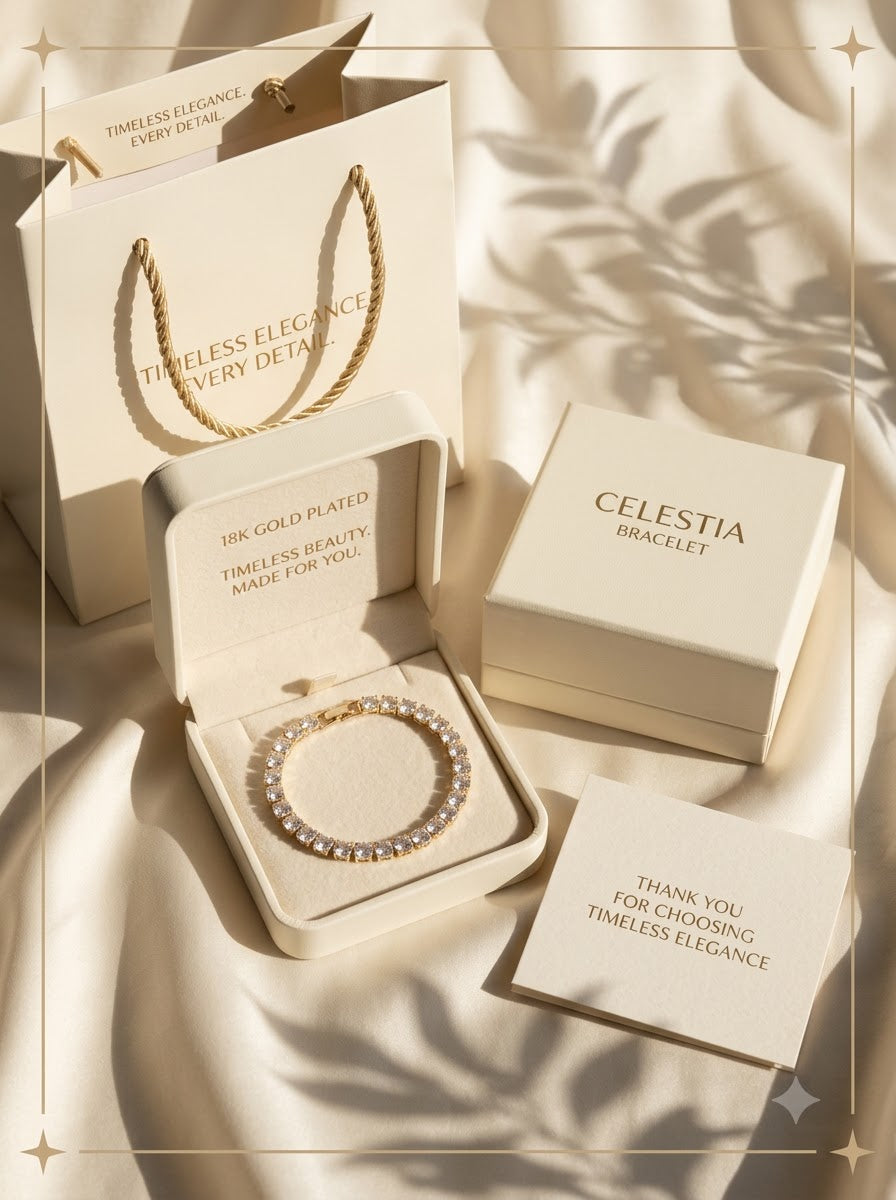 Celestia Tennis Bracelet - premium packaging