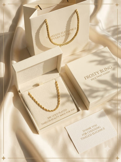 Solis Twist Chain in Frosty Bling premium gift packaging