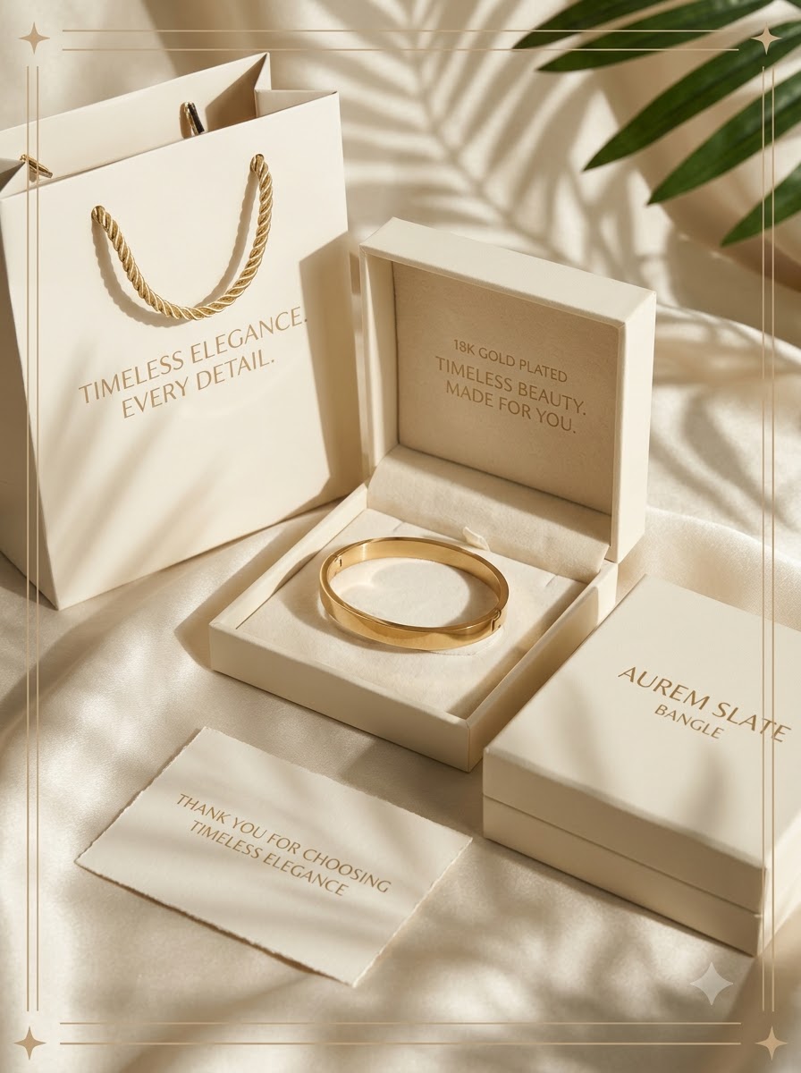 Aurem Slate Bangle - premium packaging