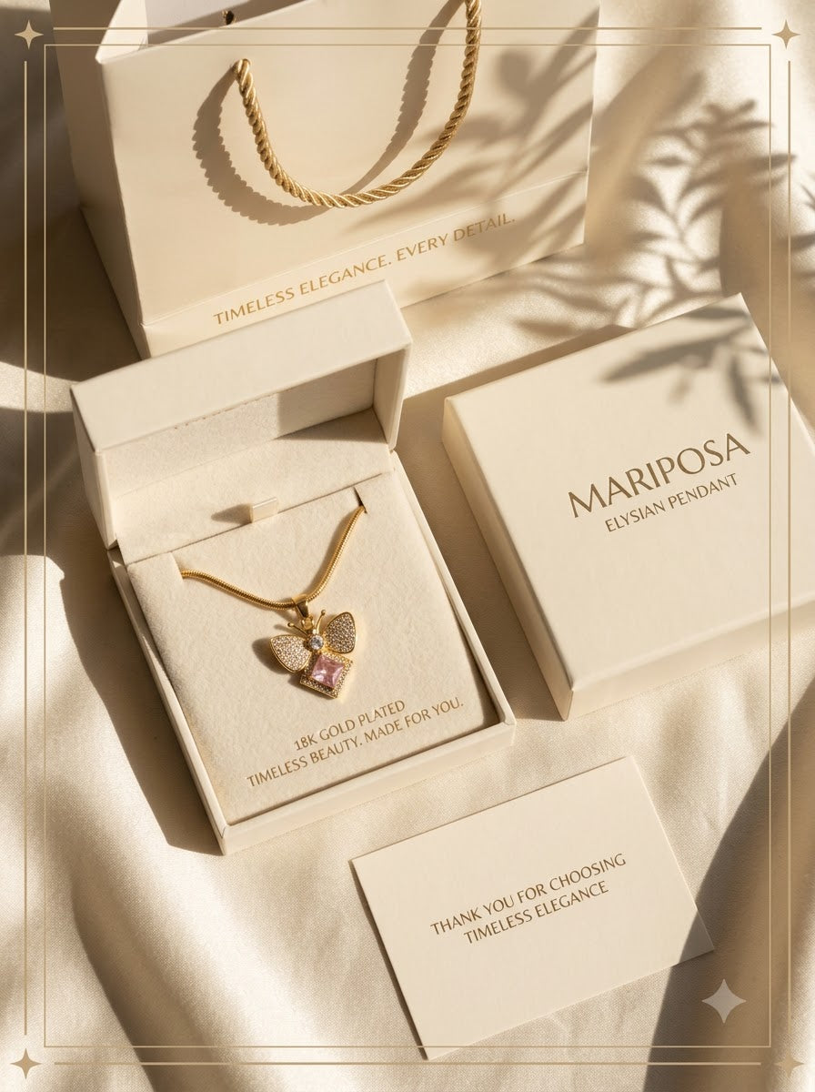 Mariposa Elysian Pendant - premium packaging