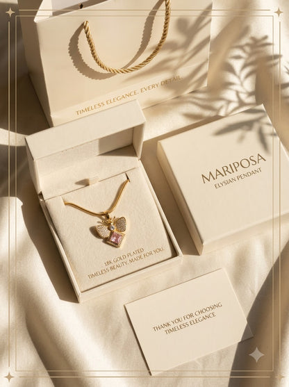 Mariposa Elysian Pendant - premium packaging