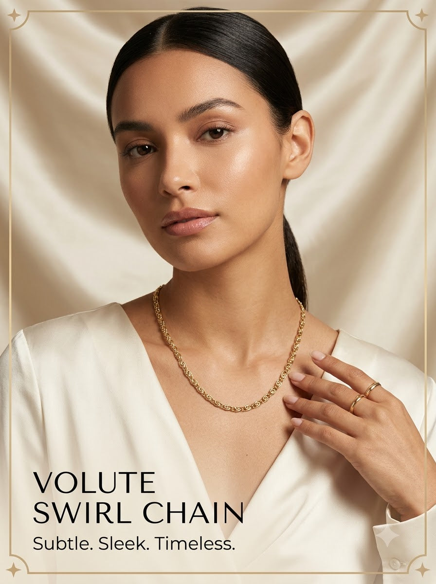 Volute Swirl Chain - female model