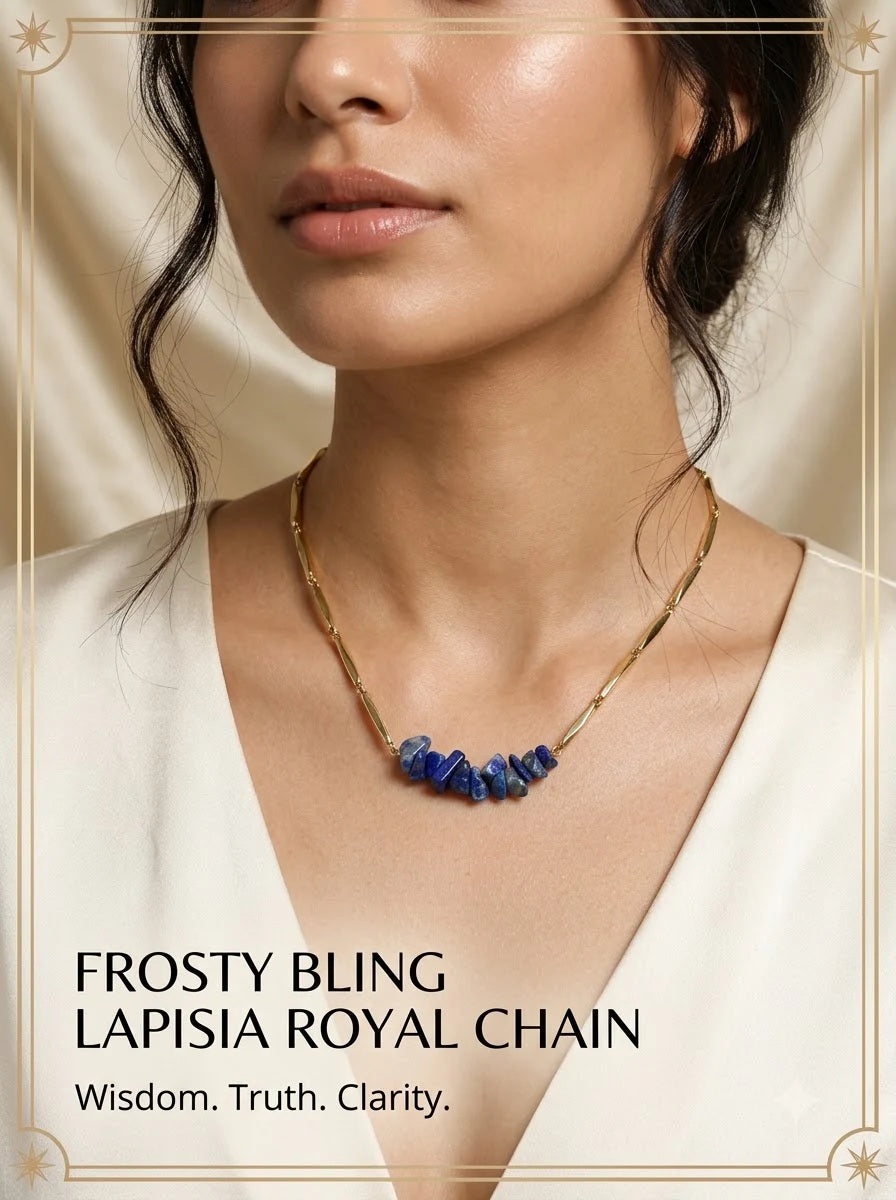 Female model wearing the Lapisia Royal Chain