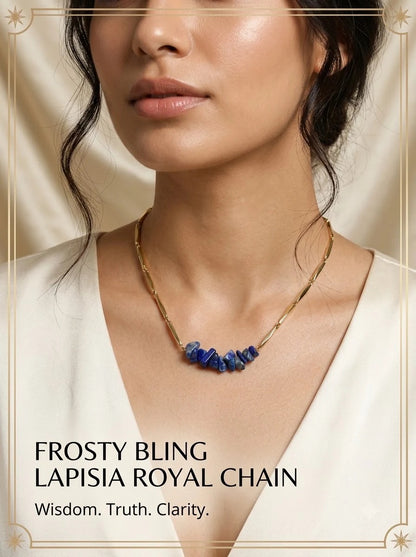 Female model wearing the Lapisia Royal Chain
