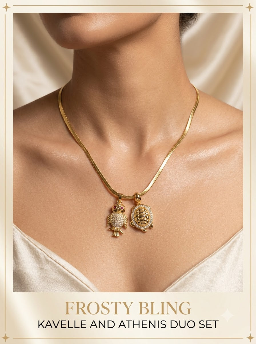 Female model wearing the Kavelle and Athenis Duo Set