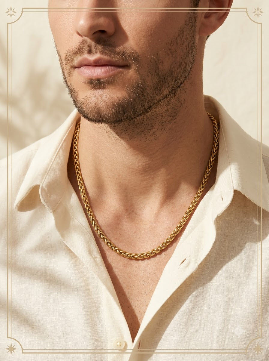 Zephyra Spiga Chain - male model
