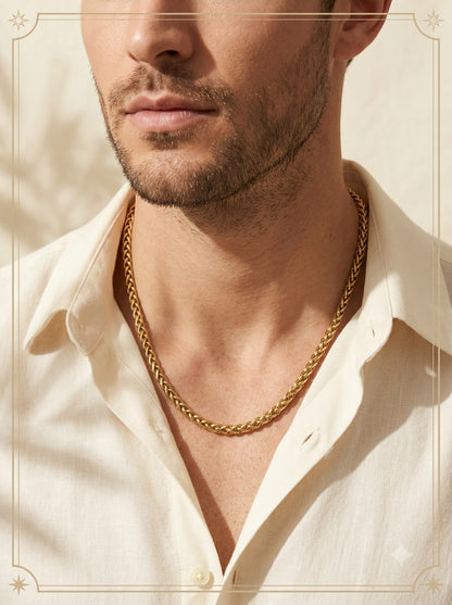 Zephyra Spiga Chain - male model