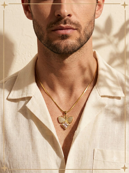 Mariposa Elysian Pendant - male model