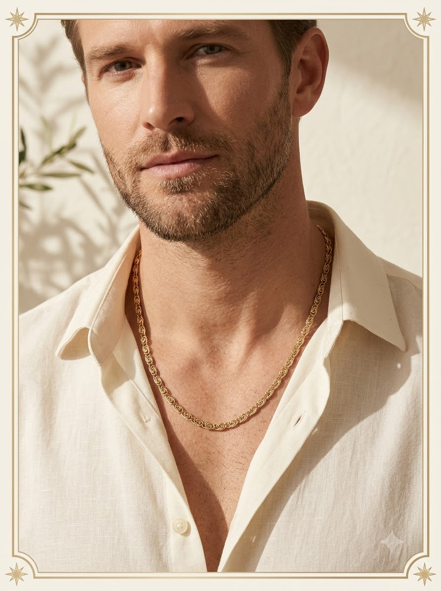 Volute Swirl Chain - male model