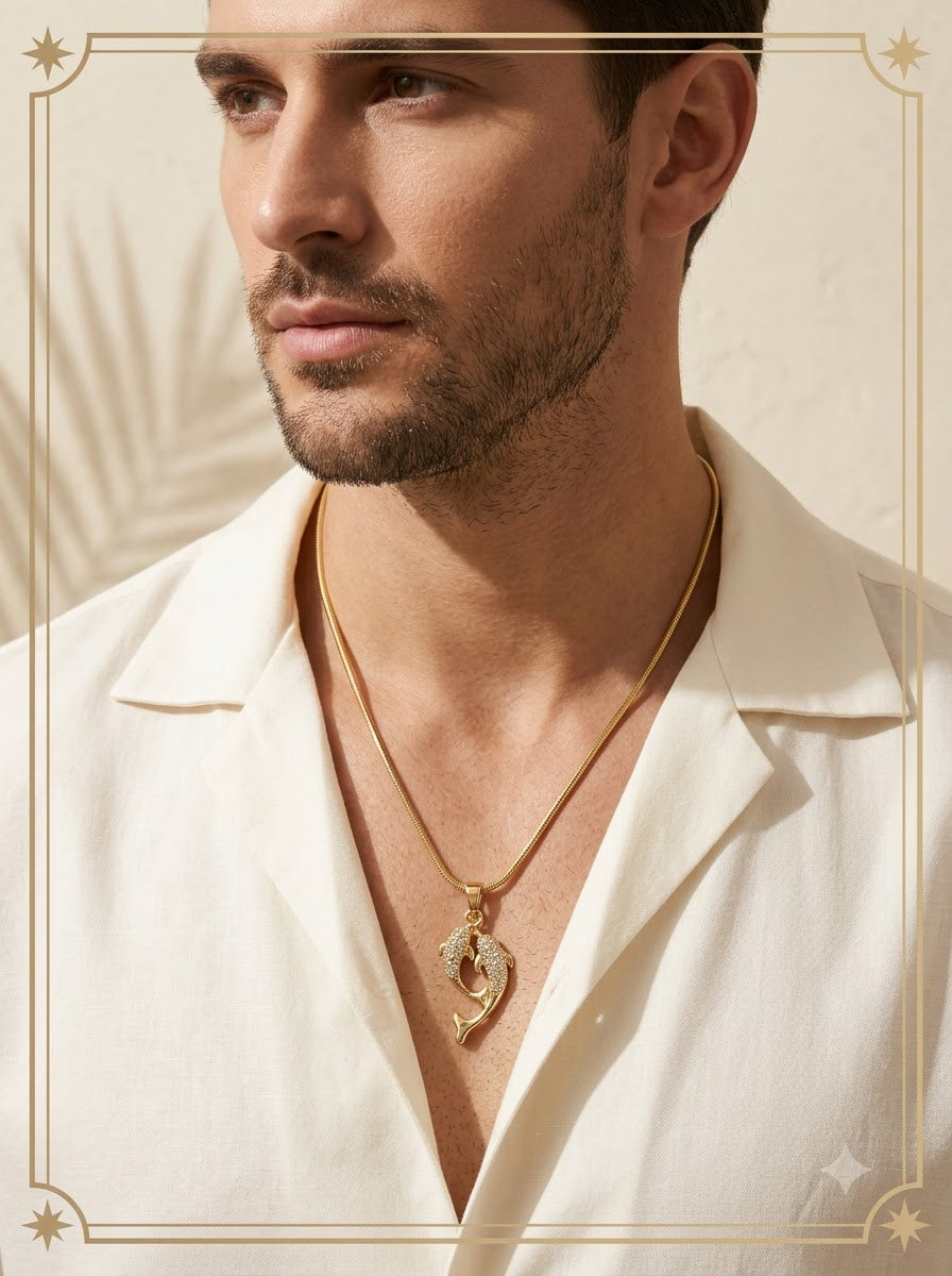 Delphis Elysian Pendant - male model
