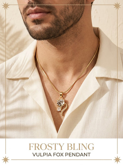 Male model wearing the Vulpia Fox Pendant