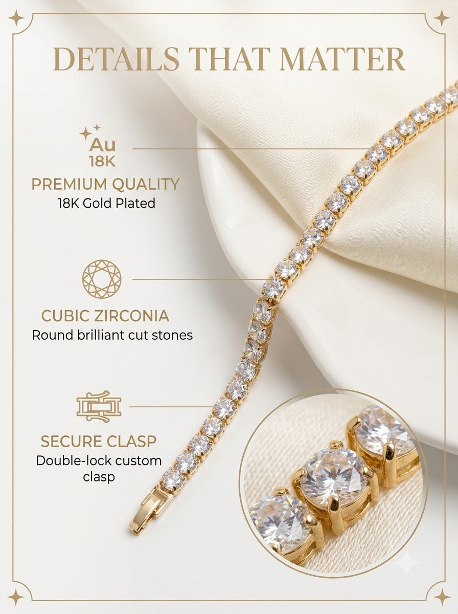 Celestia Tennis Bracelet - details that matter