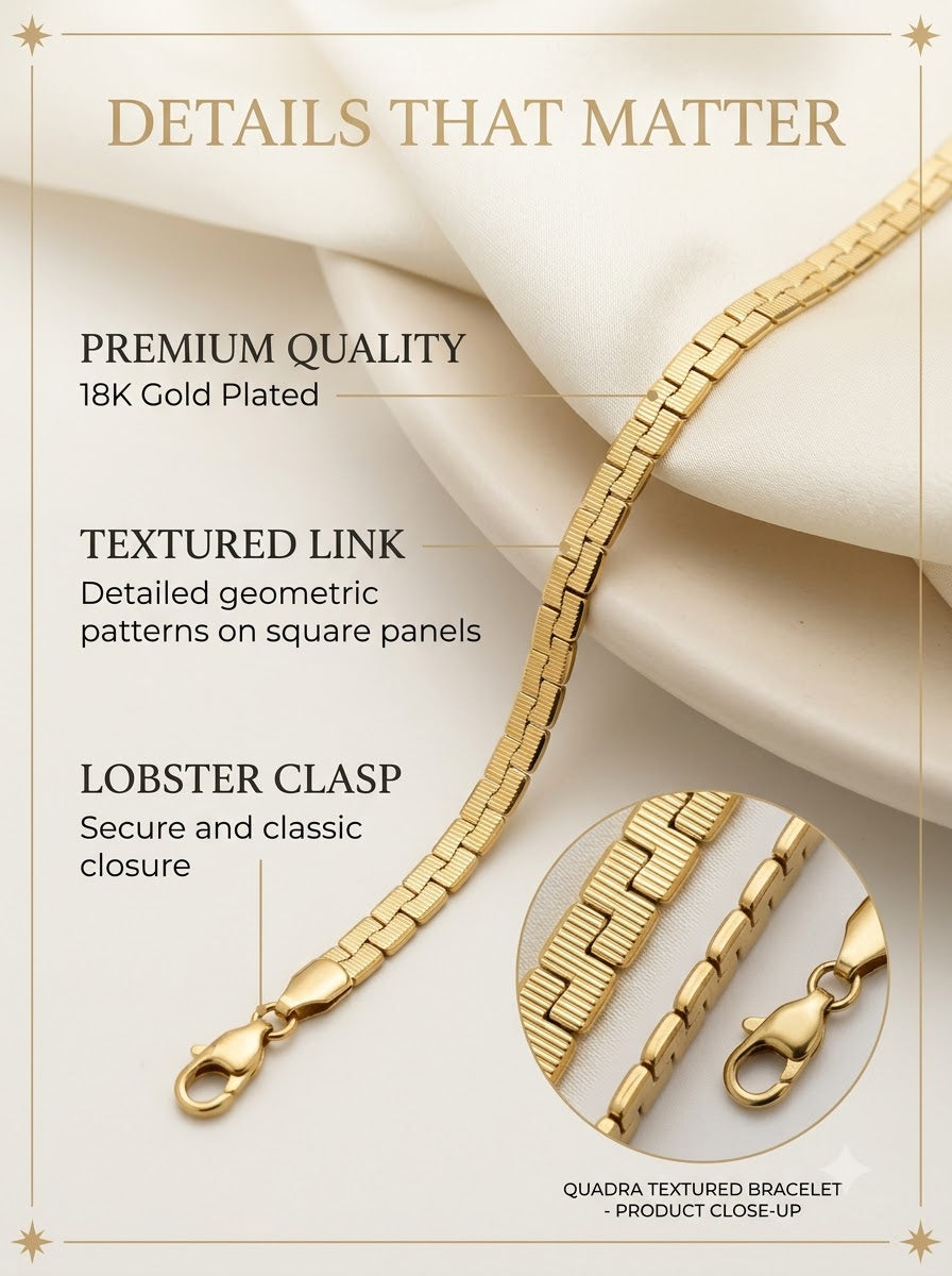 Quadra Textured Bracelet - details that matter